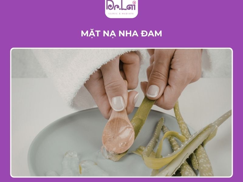Nha đam giúp làm dịu vùng da có mụn