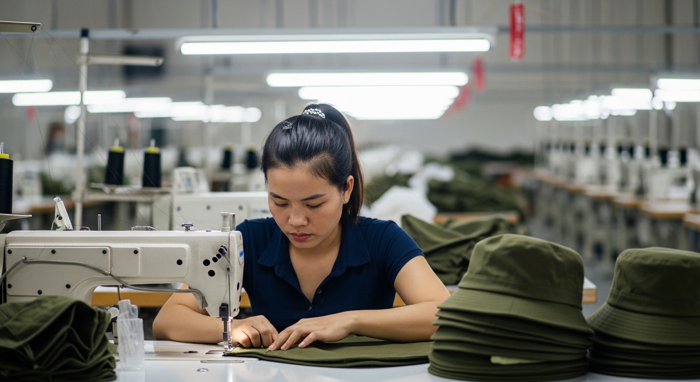 Kỹ thuật may trong sản xuất nón tai bèo ảnh hưởng đến độ bền của nón