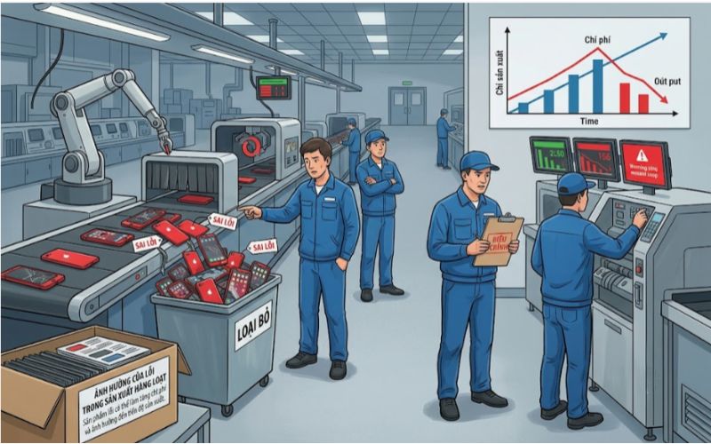 Ảnh hưởng của lỗi trong sản xuất hàng loạt