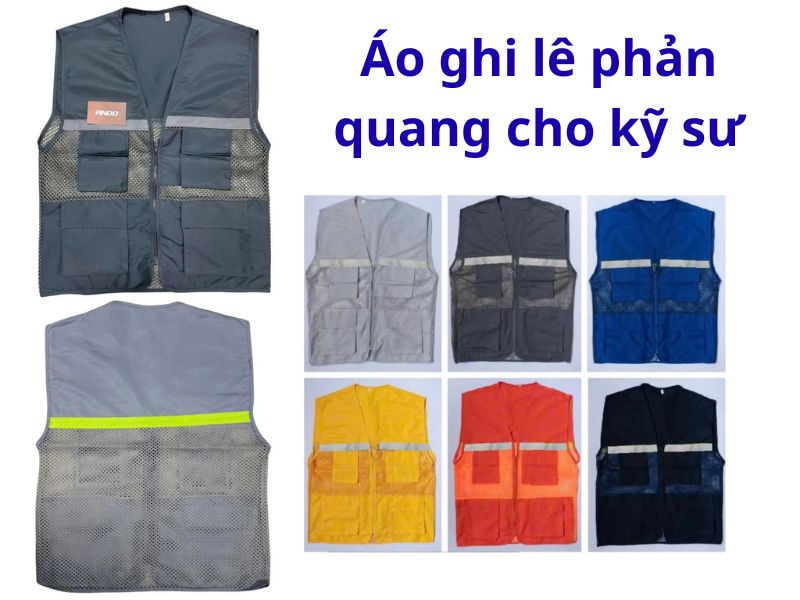 Áo gile kỹ sư phản quang