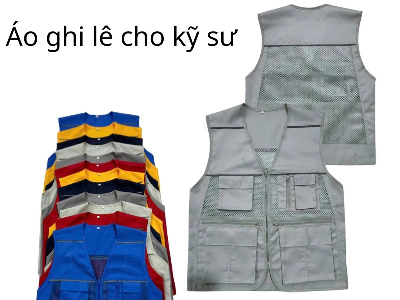 Áo ghi lê kỹ sư tại công trường
