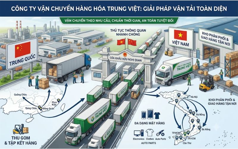 Công ty vận chuyển hàng hóa Trung Việt