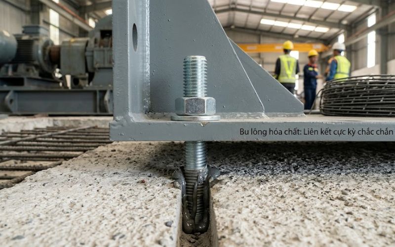 Ứng dụng bu lông hóa chất trong xây dựng