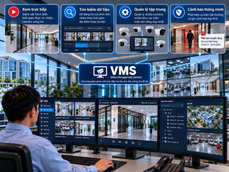 Chức năng của hệ thống quản lý camera VMS