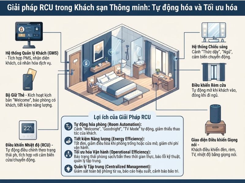 Hệ thống RCU Smart Hotel cho khách sạn