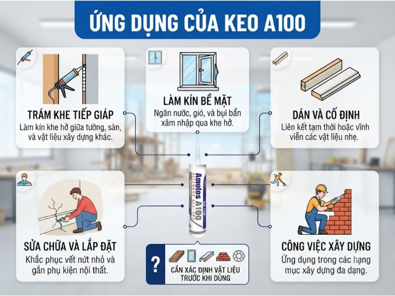 Ứng dụng của Keo A100